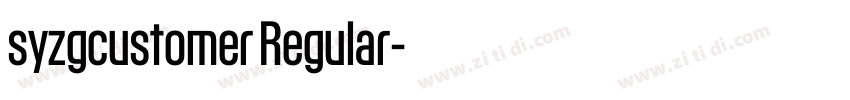 syzgcustomer Regular字体转换 syzgcustomer Regular字体转换